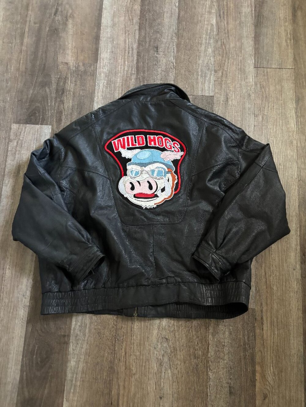 2000s Wilson's Leather Wild Hogs Movie Promo Leather Biker Jacket Embroidered